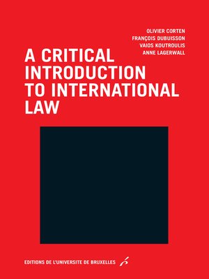 cover image of A critical introduction to international law